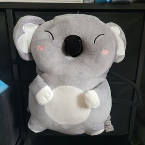 Cute Gray Koala Plush Backpack